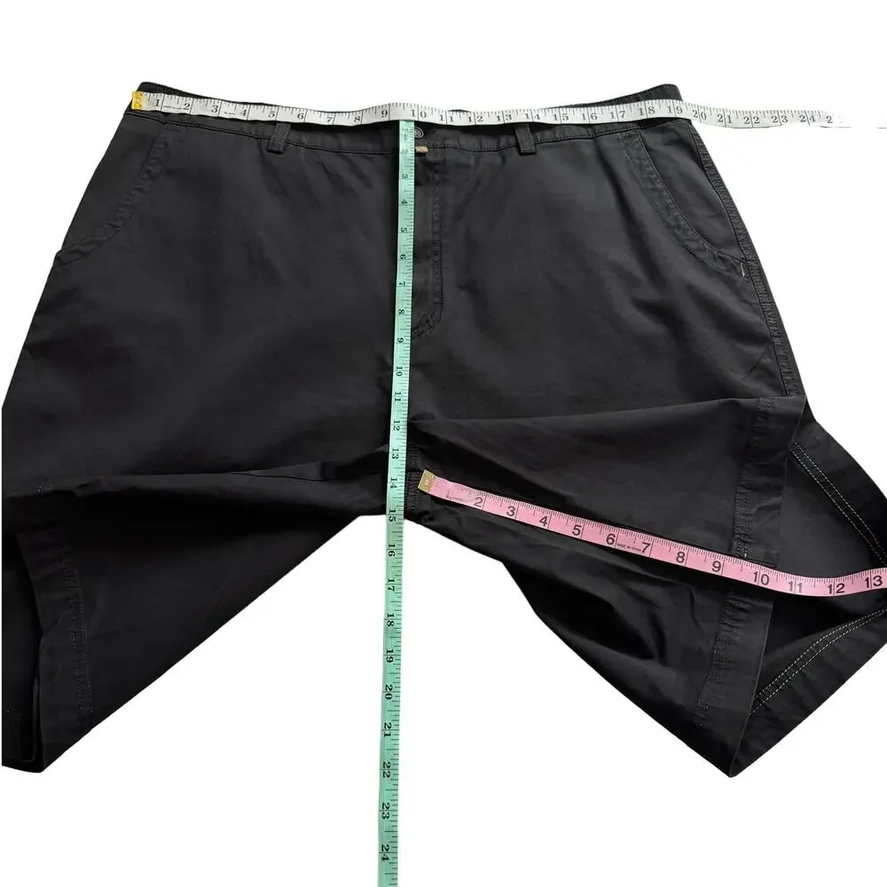 Robert Graham Men's Shorts 38 Black Chino Flat Front 10
